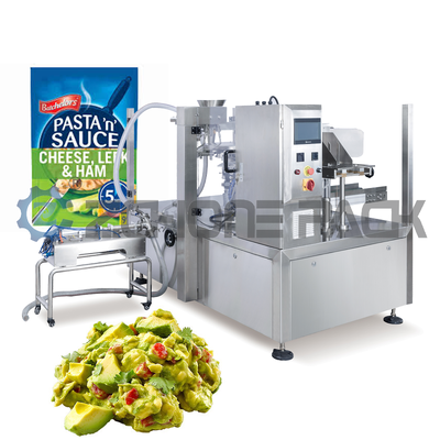 Liquid Packaging Machine: Triangular Bags, Secondary Dosing Liquid Paste Products Equipped with Liquid Pump Ring Feeder