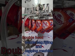 Çift başlı nozel çantası, bir kişilik asılı çanta ile dolgu ve kaplama makinesi