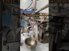 Sekiz istasyonlu döner sıvı ambalajlama makinesi 304/316 paslanmaz çelik prefabrik torba